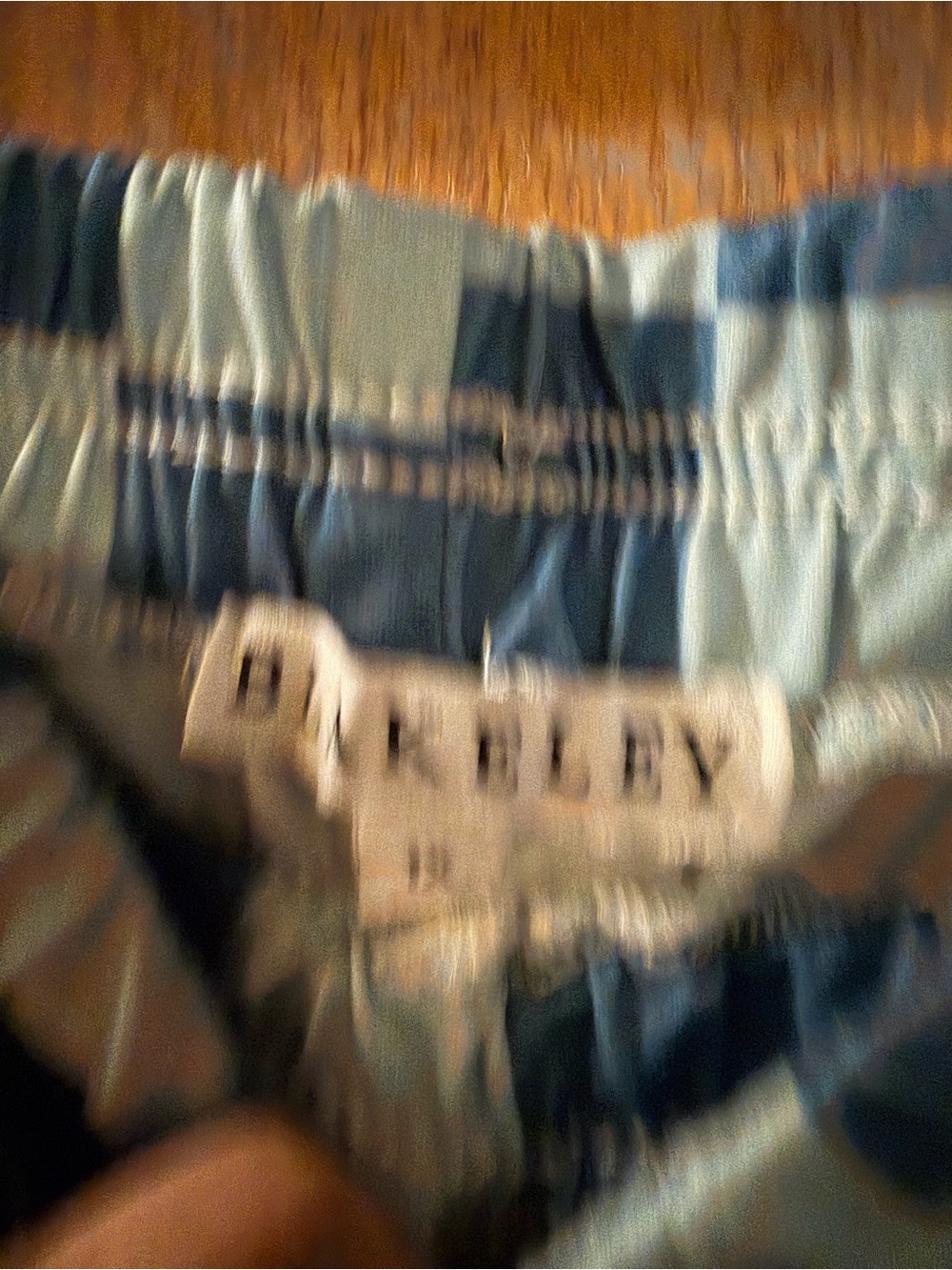 Blue Checkerboard Wide-Leg Joggers with Drawstring - Picture 2 of 2